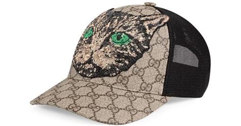 gucci mystic cat hat|Gucci GG Supreme Mystic Cat Baseball Hat .